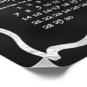 Jaar 2014 Schoolbord Kalender Poster (Hoek)