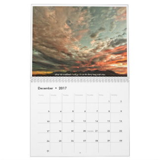 Jaar 2017 in afbeeldingen en vers kalender