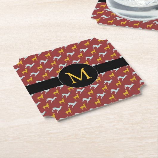 Jaar 2018 Zodiac Birthday Monogram Kies formulier Kartonnen Onderzetters (Gekanteld)