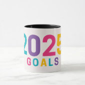 Jaar 2025 bureau kleurrijke beker mok (Midden)