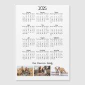 Jaar 2025 Kalender 3 Familie Foto Collage Magneet (Voorkant)