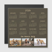 Jaar 2026 Kalender 3 Familie Foto Collage Magneet (Voorkant / Achterkant)