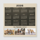 Jaar 2026 Kalender 3 Familiefotocollage (Voorkant)
