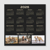 Jaar 2026 Kalender 3 Familiefotocollage (Voorkant)
