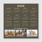 Jaar 2026 Kalender 3 Familiefotocollage (Voorkant)