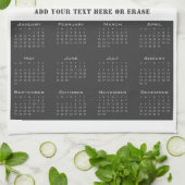 Jaar 2026 Kalender 5 Foto Collage Keuken Handdoek (Gevouwen)