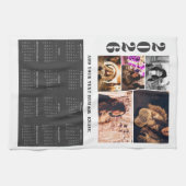 Jaar 2026 Kalender 5 Foto Collage Keuken Handdoek (Horizontaal)