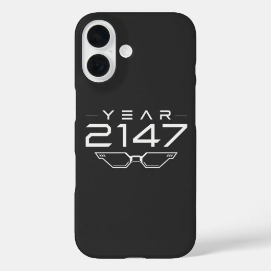 JAAR 2147 Cyberpunk Sci-Fi Retro Ruimte Case-Mate iPhone Case (Achterkant)
