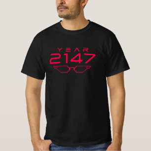 JAAR 2147 Cyberpunk Sciencefiction Retro Futuristi T-shirt
