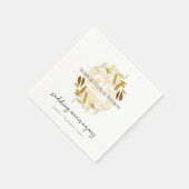 JAAR 25 JUBILEUM GEEL GOUDE FOLIAGE SERVET (Hoek)