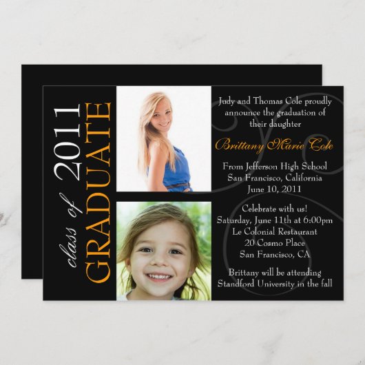  jaar Afstuderen aankondiging foto (Voorkant / Achterkant)