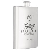 jaar als fijn groothandelsmonogram en afgelopen j flacon (Rechts)