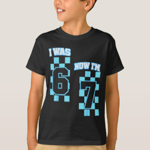Jaar ben ik 7 Oud Verjaardag Geruit 6 T-shirt