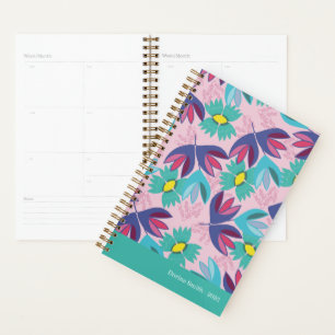 Jaar bloemengroen moderne krokus lente vrouwelijk planner