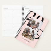 Jaar Blush Roze Twee Foto Stippenpatroon Planner (Display)