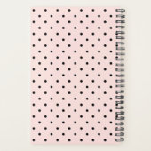 Jaar Blush Roze Twee Foto Stippenpatroon Planner (Achterkant)