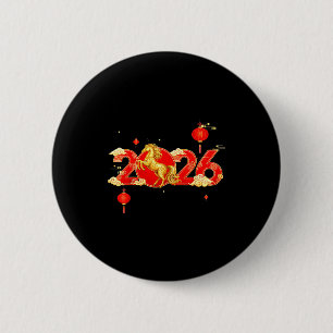 Jaar Chinese Paard Gelukkig Ronde Button 5,7 Cm