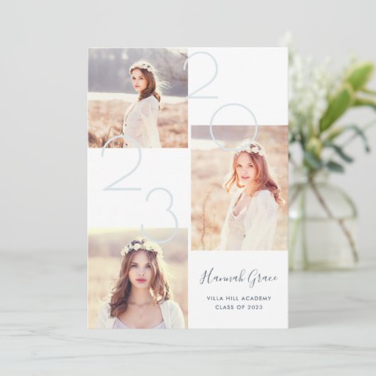 Jaar collage | Uitnodiging fotograaf (Staand voorkant)