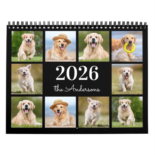 Jaar Creëer Uw Eigen Familie Hond Gepersonaliseerd Kalender (Hoes)