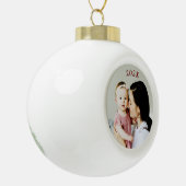 Jaar Datum Foto Gift Keramische Bal Ornament (Links)