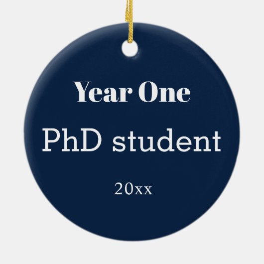 Jaar doctoraatsstudent keramisch ornament (Achterkant)