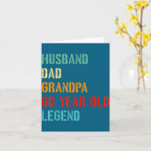 Jaar Echtgenoot Vader Opa 60 Oud Kaart (Gele Bloem)