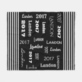 Jaar en naam van Afstuderen koelen Fleece Deken (Voorkant (Horizontaal))