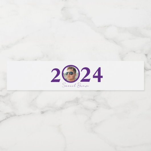 Jaar Foto Afstuderen Waterfles Etiket (Enkel label)