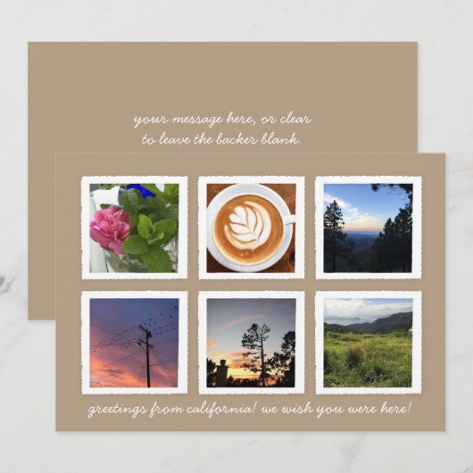  jaar fotocollage in Review Feestdagenkaart (Voorkant / Achterkant)