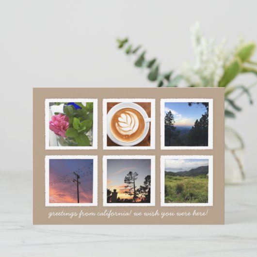  jaar fotocollage in Review Feestdagenkaart (Staand voorkant)