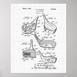  jaar Golf Club Illustration Poster