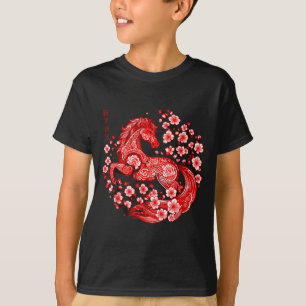 Jaar Grappig Paard Chinese Zodiac Paard T-shirt