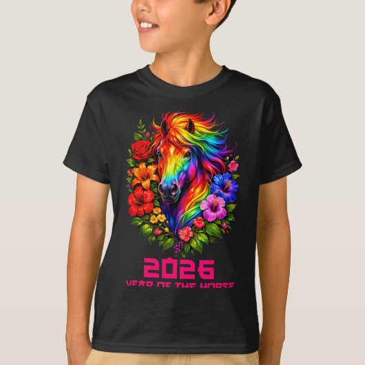 Jaar Het Paard Lunar Chinees 2 T-shirt (Voorkant)