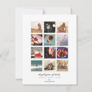 Jaar Hoogtepunten Instagram Foto's   Fotokaart Feestdagenkaart