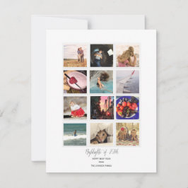 Jaar Hoogtepunten Instagram Foto's | Fotokaart Feestdagenkaart