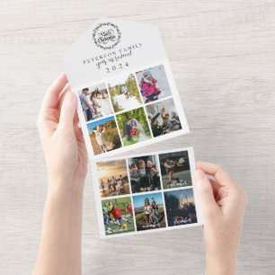 Jaar in de Review 12-foto Vrolijk kerstfeest All In One Uitnodiging