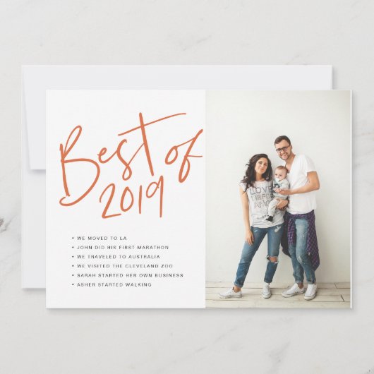 Jaar in de Review Beste in het Jaar Rode Vakantie  Kaart (Voorkant)