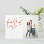 Jaar in de Review Beste in het Jaar Rode Vakantie  Kaart (Staand voorkant)