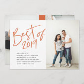 Jaar in de Review Beste in het Jaar Rode Vakantie  Kaart (Voorkant / Achterkant)