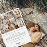 Jaar in de Review Familie 12 foto's Collage Christ Folie Feestdagenkaart<br><div class="desc">Celebrate Treasured Moments: Gepersonaliseerde kerst Kaart met echt goudfolie en jaar in de Review Omarm de vakantie geest en herbeleef uw gekoesterde herinneringen met onze gepersonaliseerde kerst Kaart, een belichaming van de moderne elegantie. De voorkant toont je geliefde familiefoto, versierd met een gewaagde en glinsterende "Vrolijk kerstfeest" in echte gouden...</div>