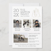 Jaar in de Review Familie Kerstmis Fotokaarten Feestdagenkaart (Voorkant)