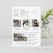 Jaar in de Review Familie Kerstmis Fotokaarten Feestdagenkaart (Staand voorkant)