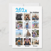 Jaar in de Review Foto Kerstmis Gepersonaliseerd Feestdagenkaart (Voorkant)