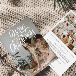 Jaar in de Review Fotocollage Modern Christmas Feestdagenkaart