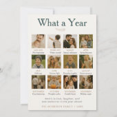 Jaar in de Review Kerst Wat een jaar vakantie Kaart (Achterkant)