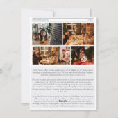 Jaar in de Review Kerstkrant 6 foto's Feestdagenkaart (Achterkant)