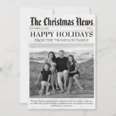 Jaar in de Review Kerstkrant Familiefoto Feestdagenkaart (Voorkant)