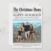 Jaar in de Review Kerstkrant Familiefoto Feestdagenkaart (Voorkant)