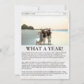 Jaar in de Review Kerstkrant Familiefoto Feestdagenkaart (Achterkant)