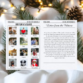 Jaar in de Review Kerstkrant Multi Photo Feestdagen Kaart